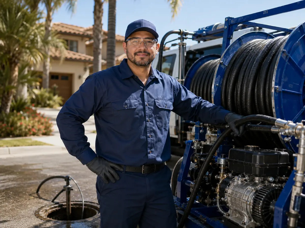 Hydro jet sewer cleaning in Lodi